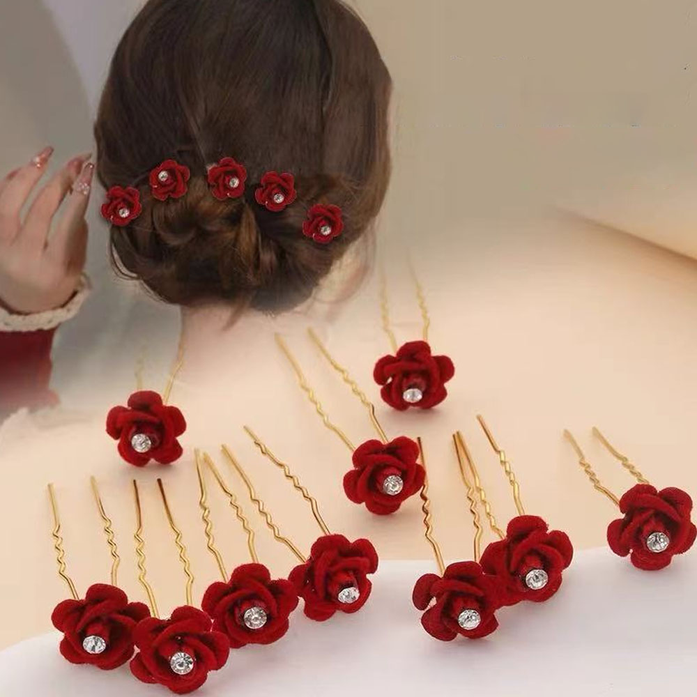 10 Buah Aksesori Rambut Mawar  - Event Suppliers ulasan dan harga