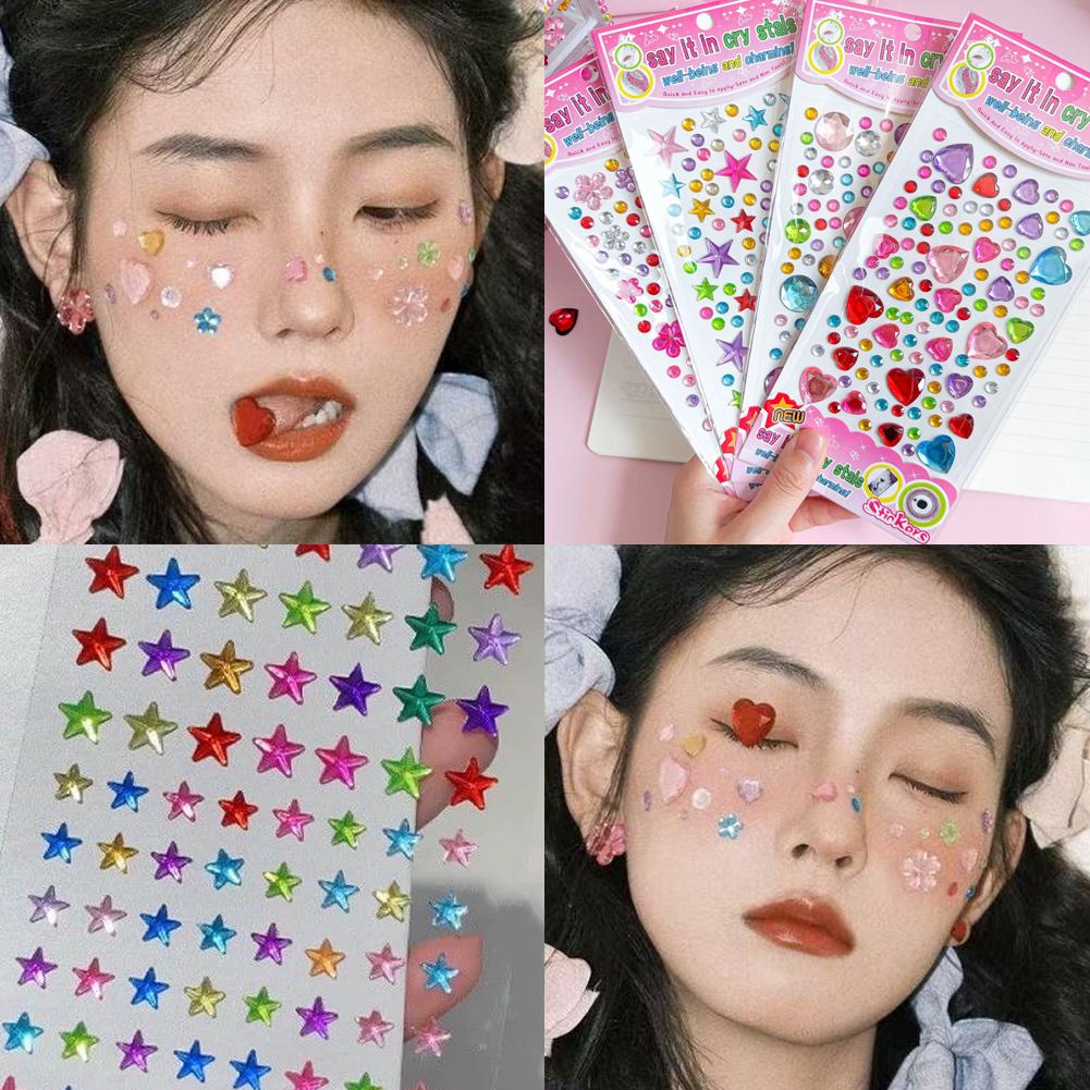 Stiker Permata Kristal Warna-w - Event Party ulasan dan harga