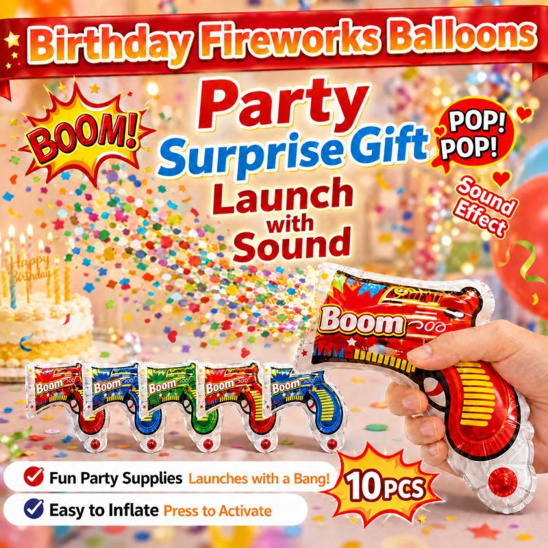 10 Buah Pistol Balon Popper Pe - Confetti Cannon Tube ulasan dan harga